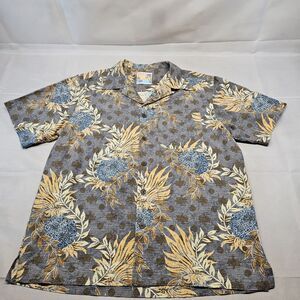 Margaritaville Mens‎ Hawaiian Camp Shirt Size Medium 100% Silk Floral